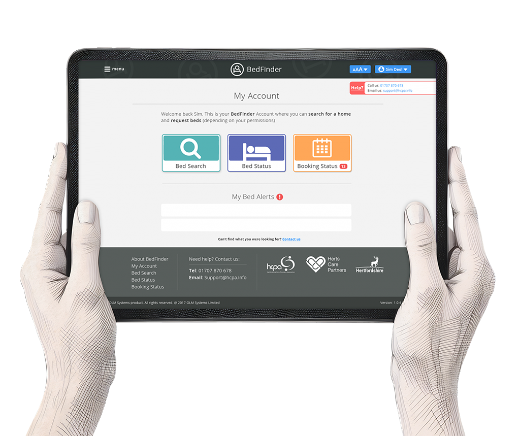 01-TABLET - Bedfinder